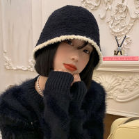 [hot]New Knitting Bucket Hat Women Winter Lamb Wool Fleece Cap Corduroy Fisherman Hats Sunscreen Panama Caps for Women