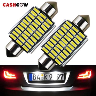 CASHCOW LED Bulbs Car License Number Plate Light 39mm White 12V For BMW E39 E60 E61 E53 E70 E46 E90 E91 E92 For Range Rover L322 Bulbs  LEDs HIDs