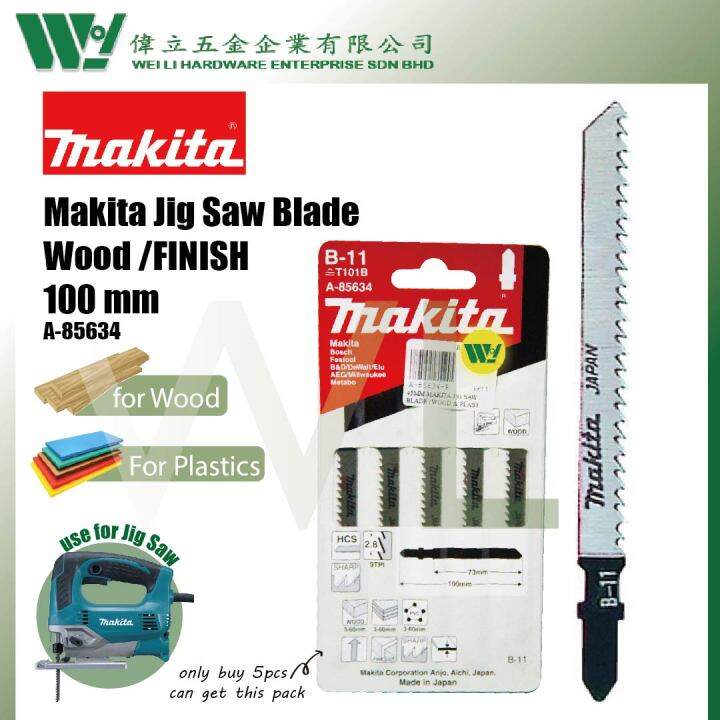 Makita Mm Jig Saw Blade For Wood Finish A Mata Jig Saw Mata Potong Kayu Lazada