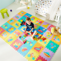 Baby Crawling Foam Play Mat EVA Soft Puzzle Mat Number Letter Educational Toy 30x30cm Children Car 10pcsset Tent Floor Pad