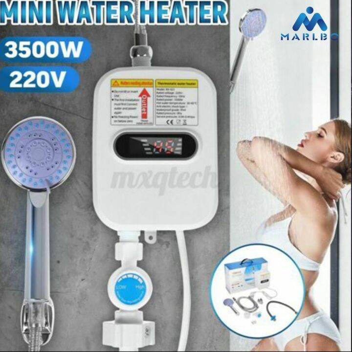 Instant Water Heater Shower 220V Bathroom Faucet EU Plug Hot Water
