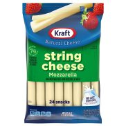 TÚI 24 QUE PHÔ MAI MOZZARELLA Kraft String Cheese Snacks, 680g 24 ct Sticks