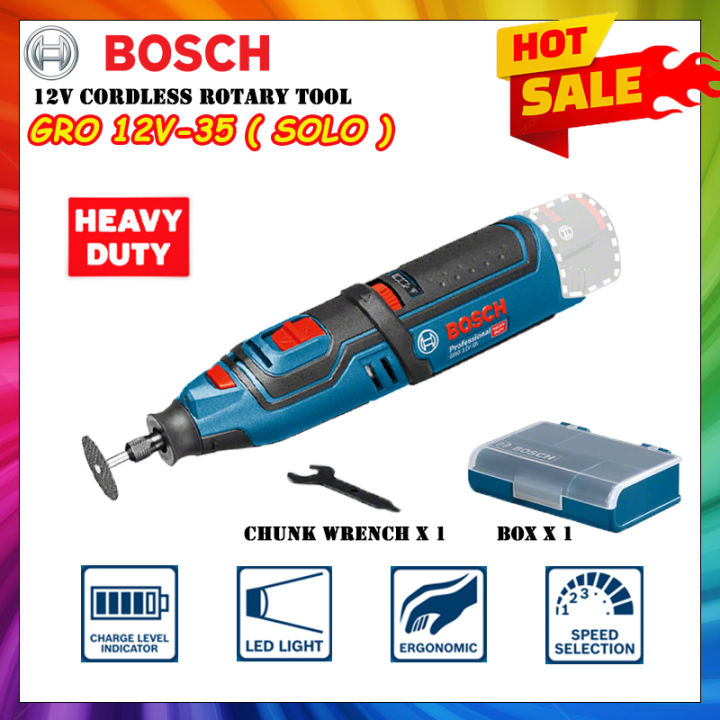 BOSCH GRO 12V-35 Cordless Rotary Tool GRO12V-35 (06019C5000) | Lazada