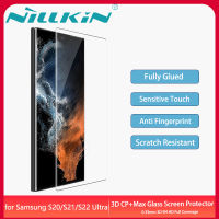 Nillkin 3D CP+MAX ฟิล์มกระจกนิรภัย Samsung Galaxy S21 S22 S23 Ultra Full Coverage Anti-Explosion 3D Curved Tempered AGC Glass Screen Protector Film