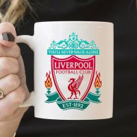 Liverpls แก้วสโมสรฟุตบอลแก้วมีหูเซรามิคสีขาวของขวัญน่ารักตลกแก้วถ้วยชาแปลกใหม่แก้วกาแฟ