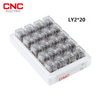 CNC 1กล่อง20ชิ้น LY2NJ รีเลย์ขดลวดทั่วไป DPDT ไมโครมินิแม่เหล็กไฟฟ้ารีเลย์สวิทช์โดยไม่ต้องซ็อกเก็ตฐาน AC 110โวลต์220โวลต์ DC 12โวลต์24โวลต์