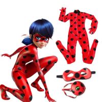 Girls Ladybird Costume Jumpsuit Beetle Dress Up Suit for Baby Kids Teen Cosplay Birthday Party