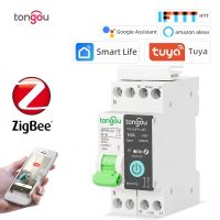 ✳ TUYA MCB Zigbee With Metering Smart Circuit Breaker 16A 32A DIN Rail for Smart Home wireless Remote Control Switch by APP TONGOU