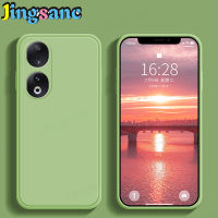 Jingsanc เคสโทรศัพท์90 5G/Honor 90 Lite 5G แฟชั่นสี่เหลี่ยมขอบตรงนุ่มปลอกซิลิโคนน้ำปกป้องกล้องเคสหลังกันกระแทก Honor 90 5G/Honor 90 Lite 5G