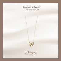 [NECK13-BOWKNOT] Dainty Necklace สร้อยคอ ลายโซ่ จี้โบว์ Bowknot Pendant วินเทจ สไตล์เกาหลี Vintage Korean Style Chain Necklace