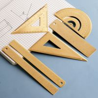 【CC】❇﹍  Metal Ruler Straight Protractor Stationery Measuring School Supplies Students