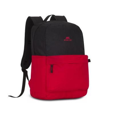 RIVACASE กระเป๋าเป้สะพายใส่โน้ตบุ๊ค/MacBook สีดำ/แดงเข้ม (5560)