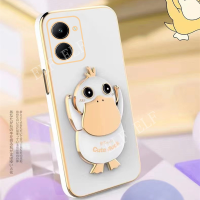 เคส TPU นิ่มสุดหรูสำหรับ VIVO Y36เคสโทรศัพท์ซิลิโคนรูปการ์ตูน Y78 VIVOY36 4G ฝาครอบป้องกันเลนส์ Vivo Y78 5G พร้อมที่วางขาตั้งเป็ดน่ารัก