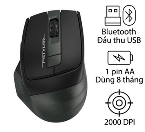 Chuột không dây bluetooth fb35 wireless a4tech xanh đen - hàng chính hãng - ảnh sản phẩm 1