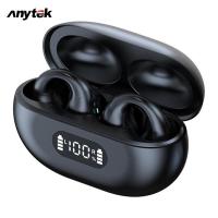 ANYTEK หูฟังบลูทูธ5.3แบบหนีบหูฟังได้ยินผ่านกระดูก R15รองรับการตัดเสียงรบกวนอัจฉริยะ