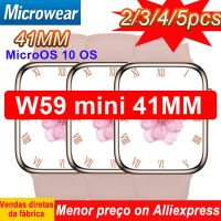 Microwear 3ชิ้น2ชิ้น W59มินิ5ชิ้นสมาร์ทวอท์ช41มม. เข็มทิศ ECG ติดตามเอ็นเอฟซี GPS 1.74นิ้วชาร์จไร้สาย Smartwatch ผู้หญิง