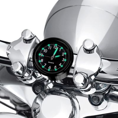 Fashion Motorcycle Bike Clock Chrome Waterproof  MotorHandlebar Mount Quartz  Watch Aluminum Luminous Clock MotorAccessoriAdhesives Tape