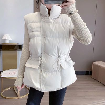 Autumn Winter Women Down Vest 90 White Duck Down Coat Female Waistcoat Sleeveless White Black Short Gilets Windbreaker