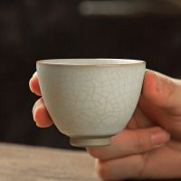 Ru kiln open piece master cup personal special single ceramic tea kung fu set ceremony Jianzhan bowl