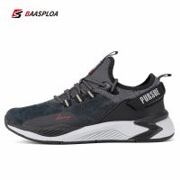 Baasploa New Men Running Shoes Non-slip Shock Absorption Lightweight Tennis Shoes Waterproof Male Comfortable Casual Sneakers