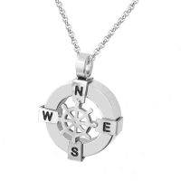 RD Round Steel Pendant For Mens Jewelry Design Stainless Steel AnchorWheelRose Of Wind Pendant Necklace Jewelry Making