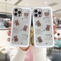 เคส BGF นิ่มสำหรับ IPhone 11 13 PRO MAX 6 7 6S 8 Plus X XR ปลอกซิลิโคนลายหมีน่ารักอินเทรนด์