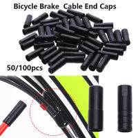 TU3Y 50/100pcs สีดำ อุปกรณ์เสริมสำหรับจักรยาน MTB พลาสติก Caps Tips Crimps เกียร์เบรคจักรยาน หัวเกียร์/ผ้าเบรค ฝาครอบสายเคเบิลด้านนอก