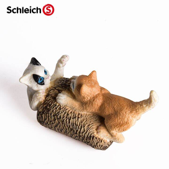 genuine-schleich-sile-animal-model-poultry-chicken-pig-cat-rabbit-duck-puppy-small-animal-toys