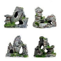 เรซิ่น Home Aquarium Rock Cave Fish Tank ตกแต่งเครื่องประดับ Mountain ซ่อน Cave Aquarium อุปกรณ์เสริม