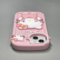 ใบหน้านวดสามมิติ KT cat apple 14 เคสมือถือ iPhone 13 ซิลิโคน 12 นุ่ม 11 หญิง 13promax น้ำ