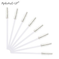 200 Pcs แปรงขนตาทิ้งไนลอนสีขาวมาสคาร่า Wands Applocator Spoolers Eyelash Extension เครื่องมือแต่งหน้า