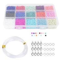 About 9000 Pcs Colorful Beads 3mm Glass Beads for Jewelry Making Bracelets Necklaces Gift for Kids