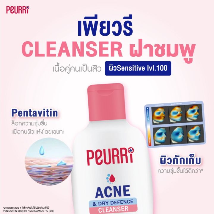 เจลล้างหน้า-peurri-acne-cleanser-เจลล้างหน้าสิว-มี-2-สูตร-สำหรับผิวมันและผิวแห้ง-ขนาด-100-ml