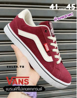 ?รองเท้าผ้าใบVans กำมะหยี่ สีแดง✅รับประกันสินค้า รองเท้ากีฬา  รองเท้าแฟชั่น ฮิตตลอดกาล