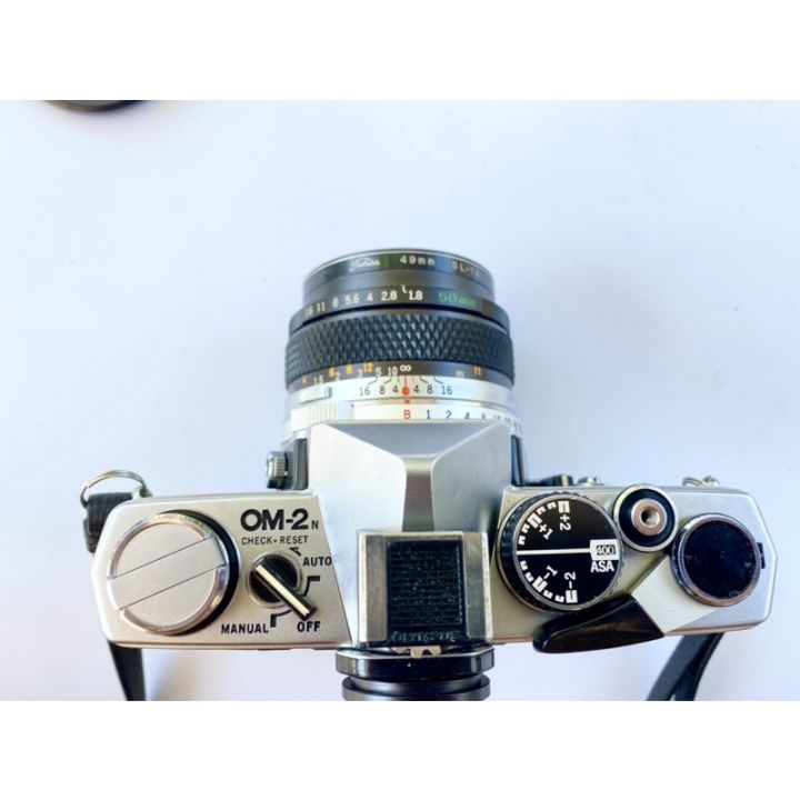 กล้องฟิล์ม-olympus-om2n-พร้อมเลนส์-50mm-f1-8-ครบชุด