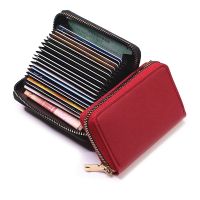 New Design Small Black Red Business Women/Men Bank/ID/Credit Card Holder 20 Bits Card Wallet PU Leather Protects Case Coin Purse