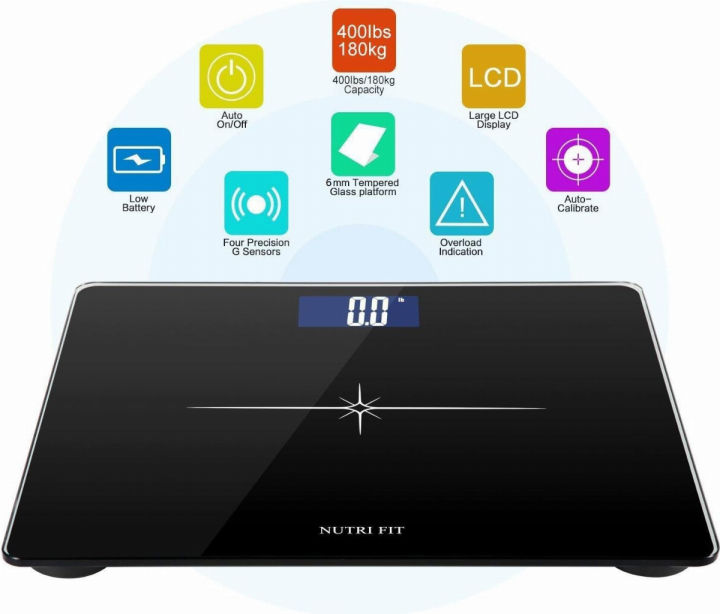 camry-nutri-fit-extra-wide-ultra-thick-digital-body-weight-bathroom-scale-with-3-inch-large-easy-read-backlit-lcd-display-max-capacity-400lb-step-on-technology-black