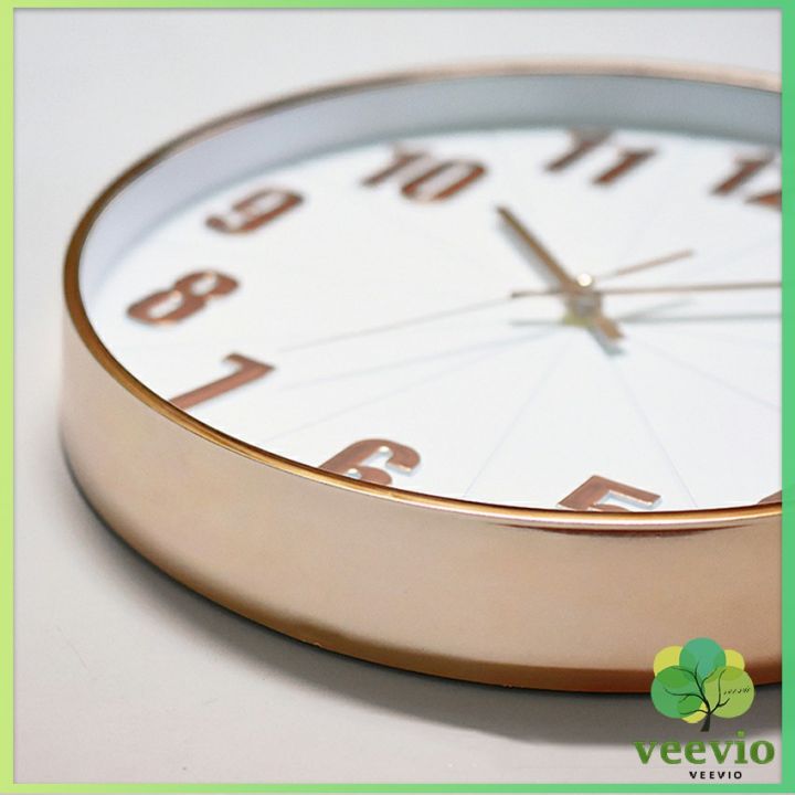 veevio-นาฬิกาแขวนผนัง-นาฬิกาแขวน-วเลขนูน-ขนาด-10-นิ้ว-นาฬิกาแขวนผนัง-นาฬิกทรงกลม-นาฬิกาลายต้นไม้-นาฬิกาแขวนผนังสีดำ-wall-clock