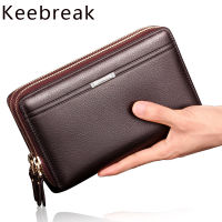 Luxury Clutch Bag Man High Quality Zipper Long Purse Business Phone Hand Bags Pochette Men Handbag Card Wallet Male Clutch 2021