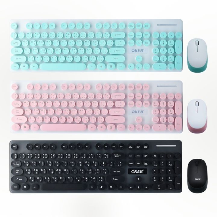 oker-ชุดคีย์บอร์ดเม้าส์ไร้สาย-รุ่น-kb-520-keyboard-mouse-wireless