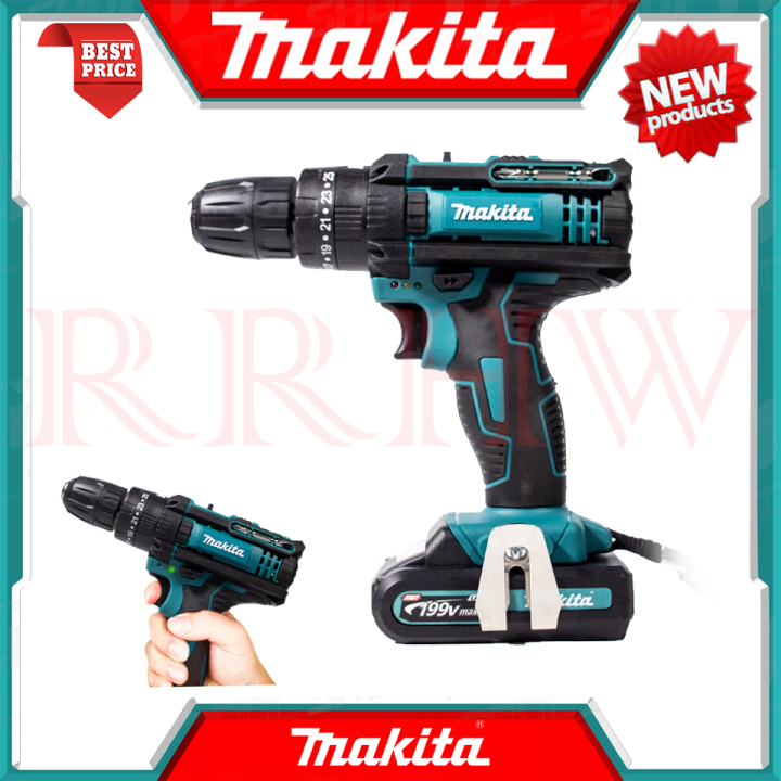 makita-cordless-drill-impact-drill-สว่านไร้สาย-199v-3ระบบ-สว่าน-สว่านไฟฟ้าไร้สาย-เจาะกระแทกได้-งานไต้หวัน-aaa-การันตีสินค้า