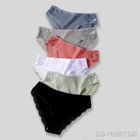 【CW】☃₪  Cotton Panties M-2XL Low-Rise Patchwork Briefs Female Soft Underpants 2022 трусики женские