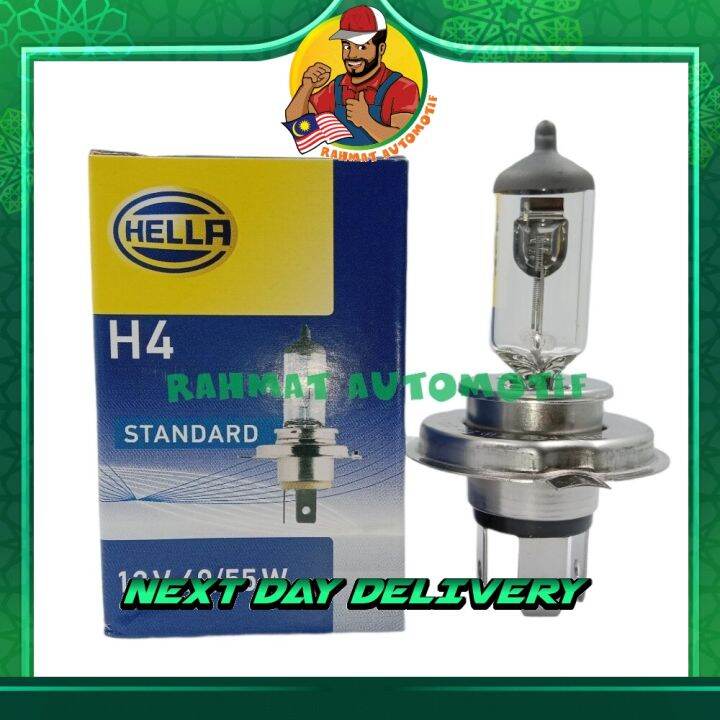 Original Hella H4 P43t 12V 60/55W Halogen Bulb Headlight Car Mentol ...