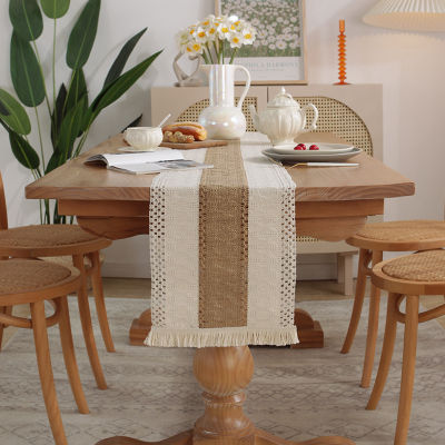 ผ้าปูโต๊ะบ้านไร่ผ้าปูโต๊ะโบโฮธงโต๊ะต่อกันผ้าปูโต๊ะครีมมีพู่ผ้าปูโต๊ะผ้าปูโต๊ะ