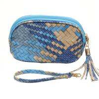 กระเป๋าใส่เครื่องสำอางมีพู่สำหรับใส่ชุดอุปกร์แต่งหน้า Tas Kosmetik น้ำมันหอมระเหยสำหรับใส่ขวดล้อลากสำหรับเดินทาง