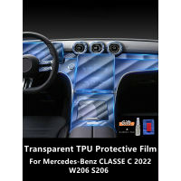 สำหรับ -Benz CLASSE C 2022 S206ภายในรถคอนโซลกลางโปร่งใส TPU ฟิล์มป้องกัน Anti-Scratch Repair Film