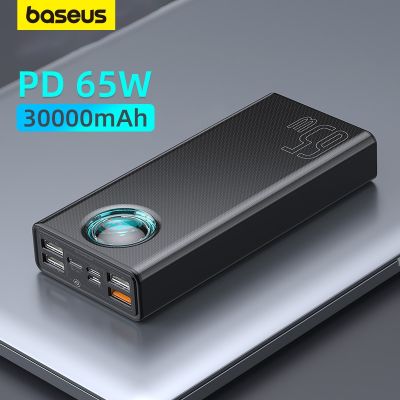 Baseus 65W Power Bank 30000mAh PD Quick Charge FCP SCP Powerbank Portable External Charger For Smartphone Laptop Tablet ( HOT SELL) tzbkx996