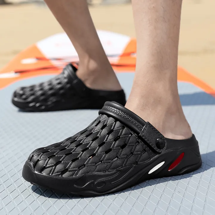 2021 new arrival CROCS original men's flip flops fashion casual slippers  light sandals beach shoes for men with Eco Bag | Lazada PH