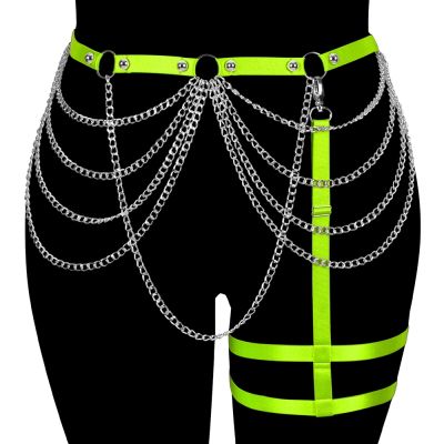 【YF】♈  Gothic Harness Fashion Erotic Garter Bondage Leg Stockings Suspender Belts