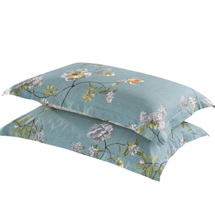 Pillow case cotton cotton a pair of large single 48*74cm adult garden